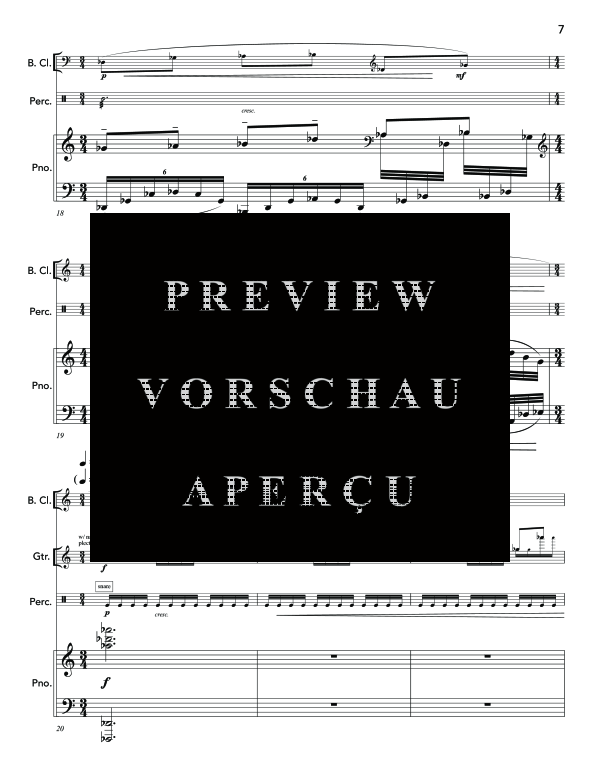 Produktgalerie: Seite 11 von 11 Atomic Variations, , (Quartett Bass Klarinette, Gitarre, Percussion und Klavier)