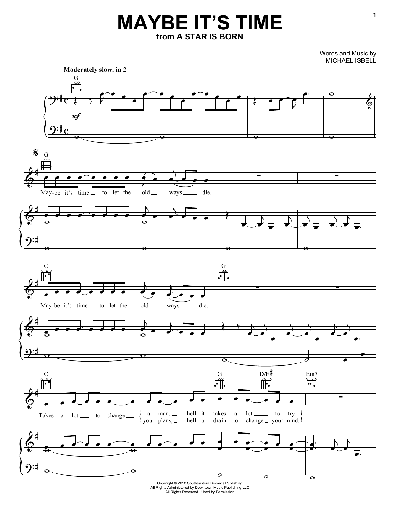 Produktbild zu: Maybe It's Time (from A Star Is Born)