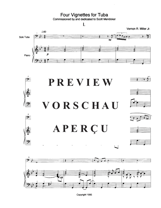 Produktgalerie: Seite 5 von 21 Four Vignettes , , (Tuba + Klavier)