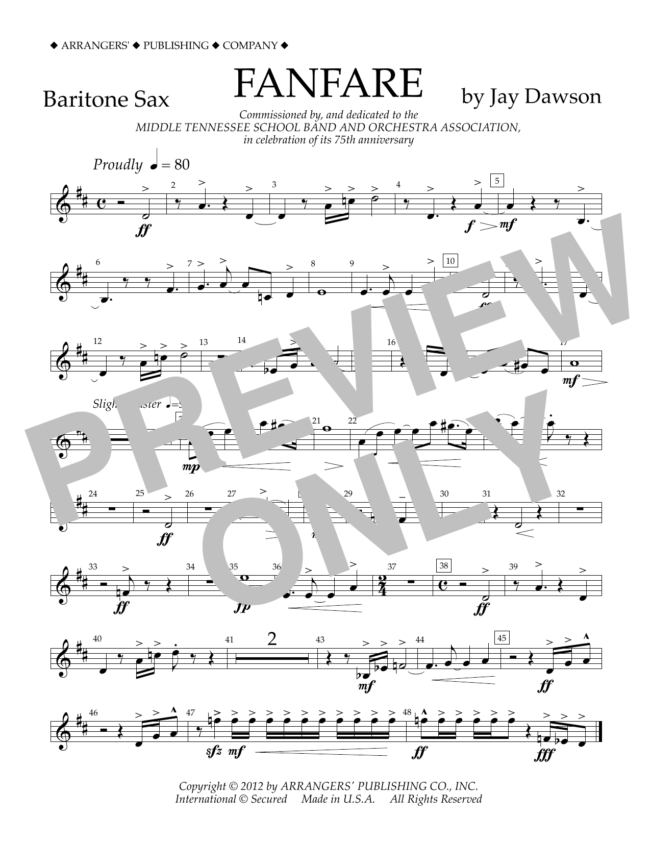 Product picture to: Fanfare - Baritone Sax