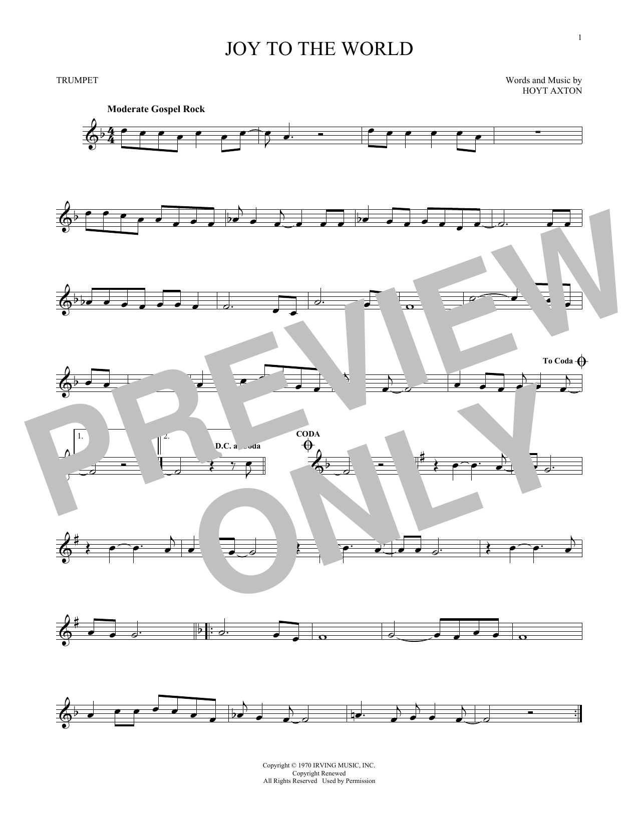 Produktgalerie: Seite 1 von 1 Joy To The World, Three Dog Night, Trompete