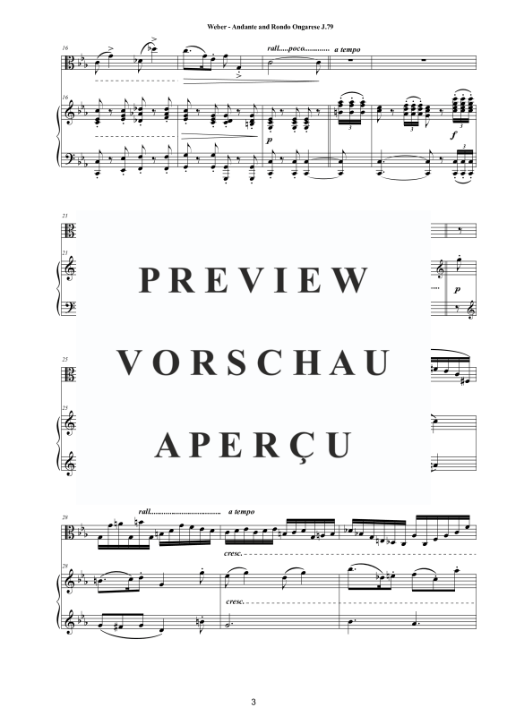 Produktgalerie: Seite 4 von 11 Andante & Rondo Ongarese J. 79, , Viola und Klavier