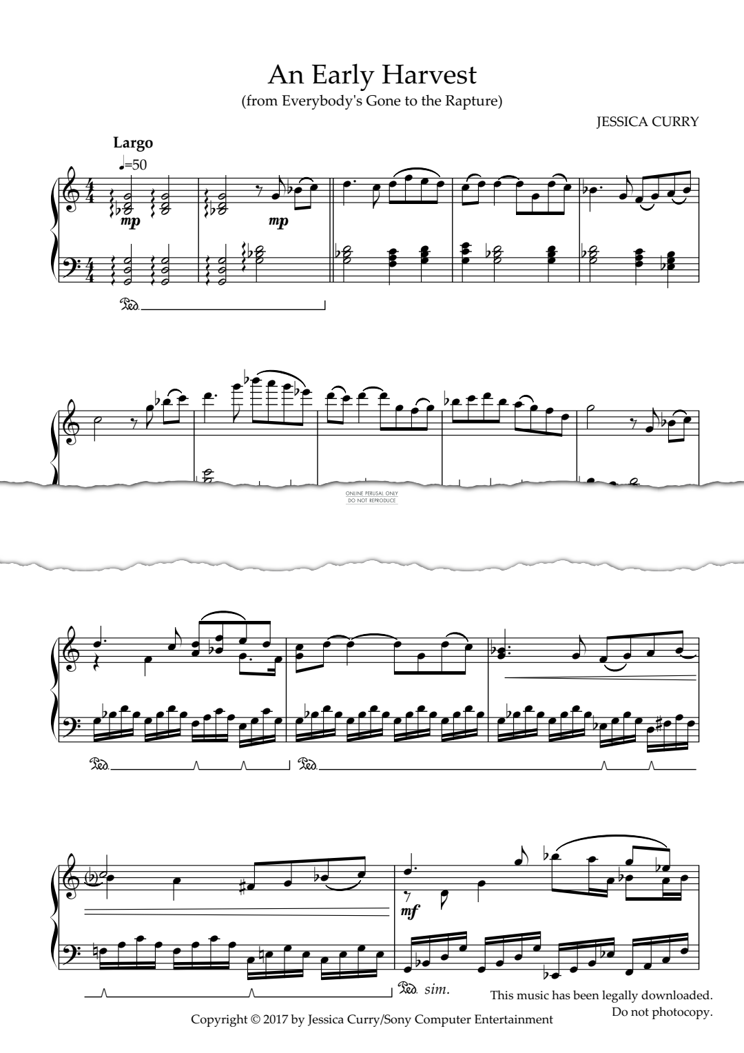 Produktgalerie: Seite 1 von 1 An Early Harvest (from 'Everybody’s Gone to the Rapture'), Jessica Curry, Klavier