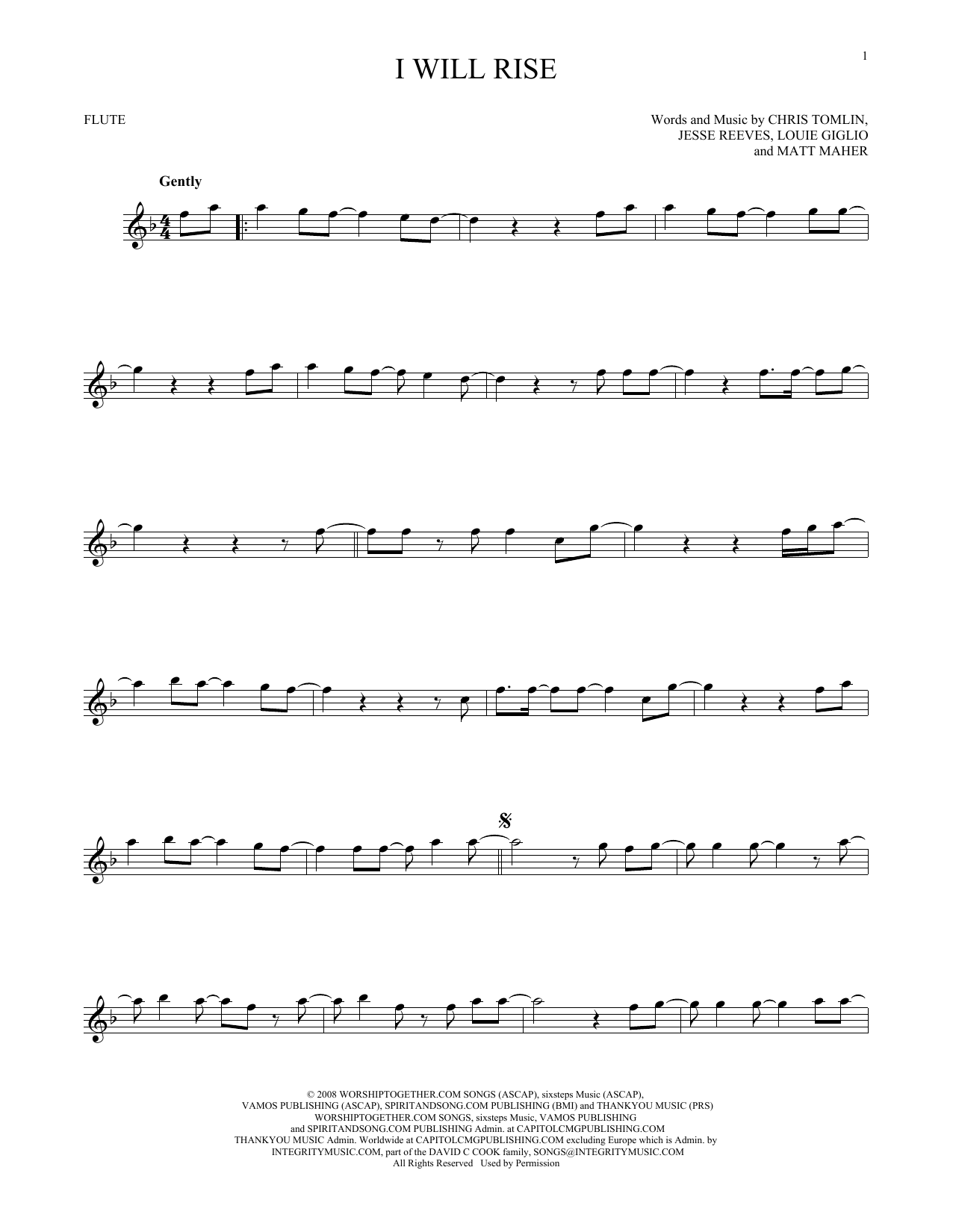 Product gallery: Page 1 of 1 I Will Rise, Chris Tomlin