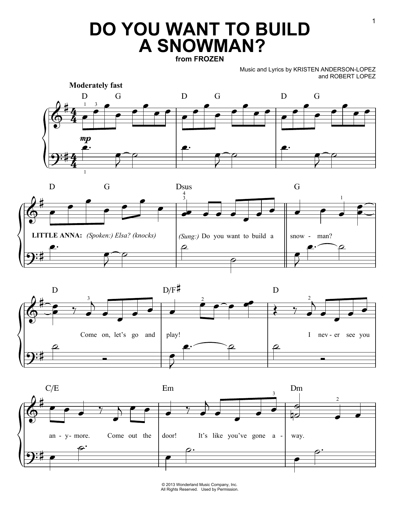 Produktbild zu: Do You Want To Build A Snowman? (from Frozen)
