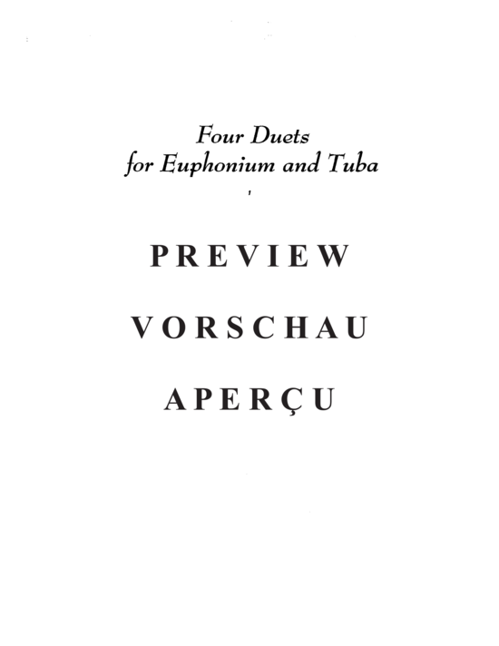 Produktgalerie: Seite 3 von 21 Four Duets , , (Tuba Duett ET oder Posaune und Tuba)