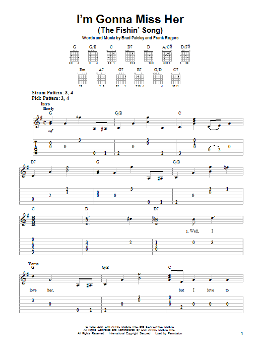 Product gallery: Page 1 of 1 I'm Gonna Miss Her (The Fishin' Song), Brad Paisley