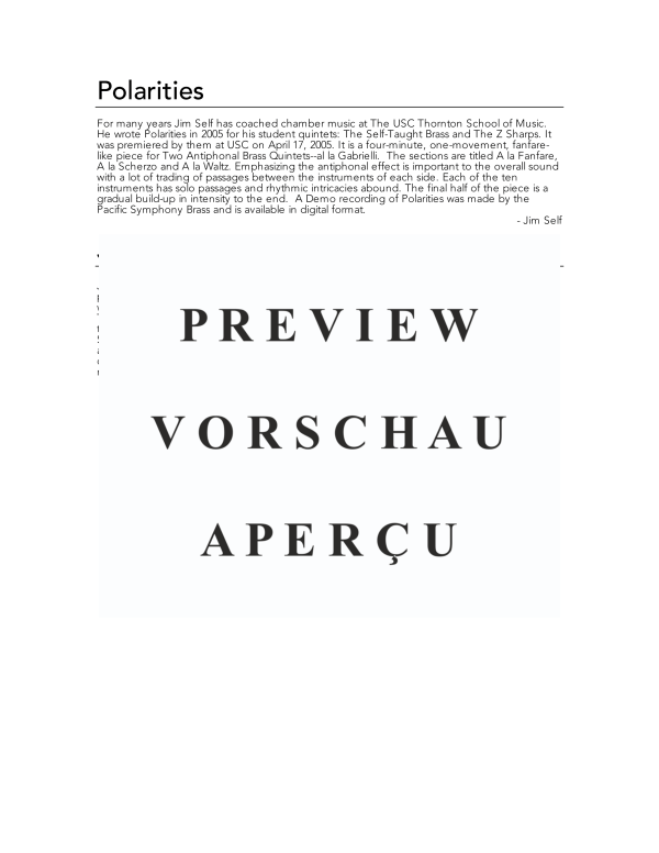 Produktgalerie: Seite 4 von 11 Polarities, , (Blechbläser Quintett 2-fach besetzt)