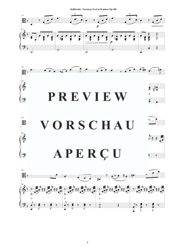 Produktgalerie: Seite 6 von 11 Nocturne No.6 Op.186, , Viola und Klavier