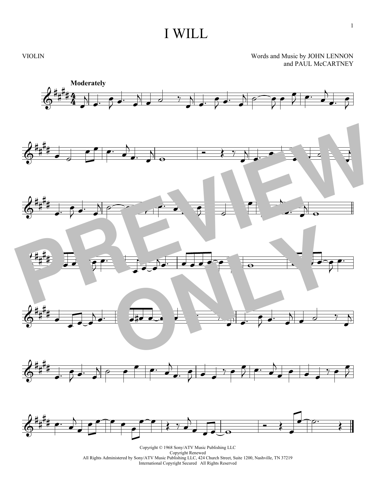 Product gallery: Page 1 of 1 I Will, The Beatles