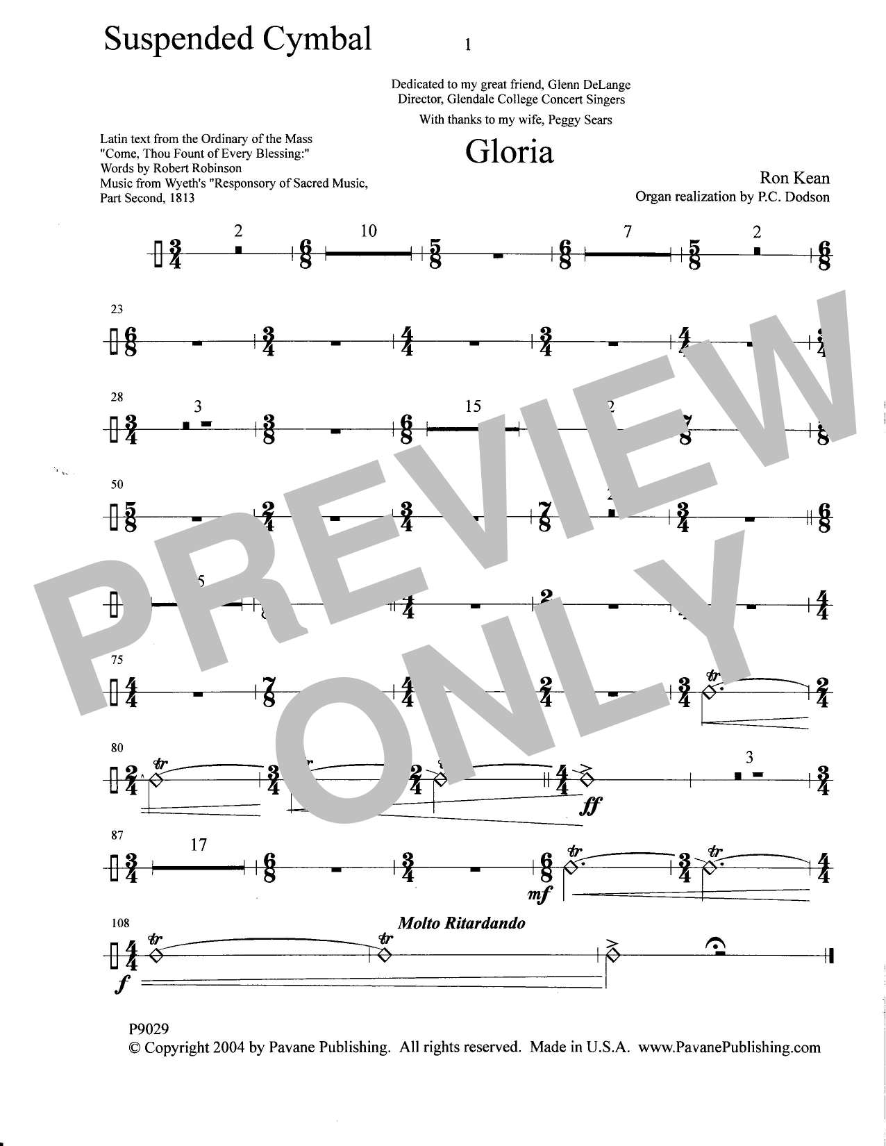 Product picture to: Gloria - Suspended Cymbal