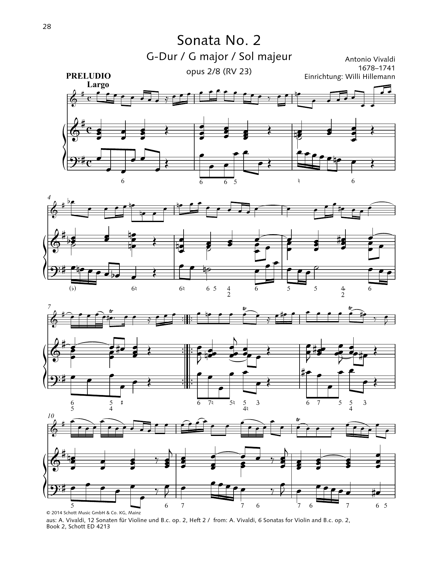 Product picture to: Sonata No. 2 G major