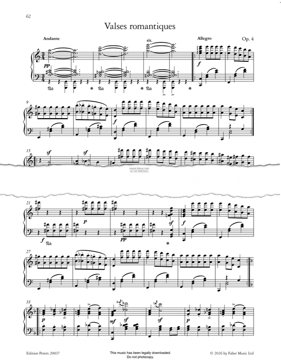 Produktgalerie: Seite 1 von 1 Valses Romantiques, Op. 4, Clara Schumann, Klavier