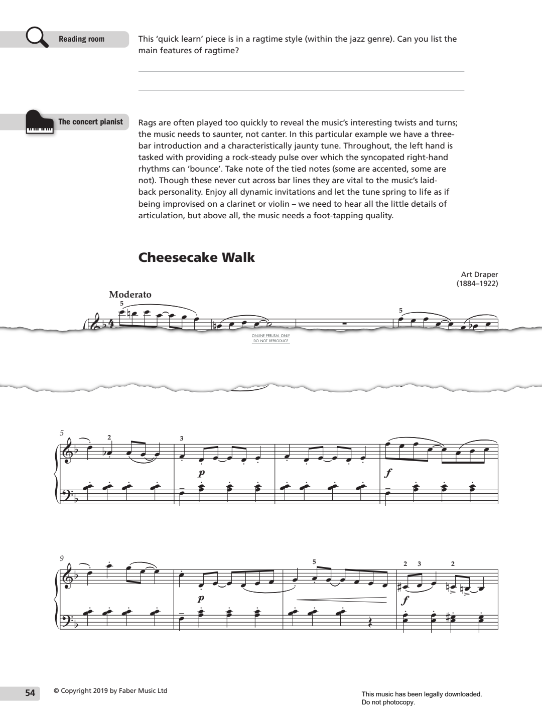 Produktgalerie: Seite 1 von 1 Cheesecake Waltz, Art Draper, Klavier