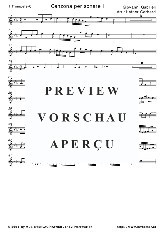 Produktgalerie: Seite 7 von 11 Canzona per sonare I, , (Blechbläser Quintett)