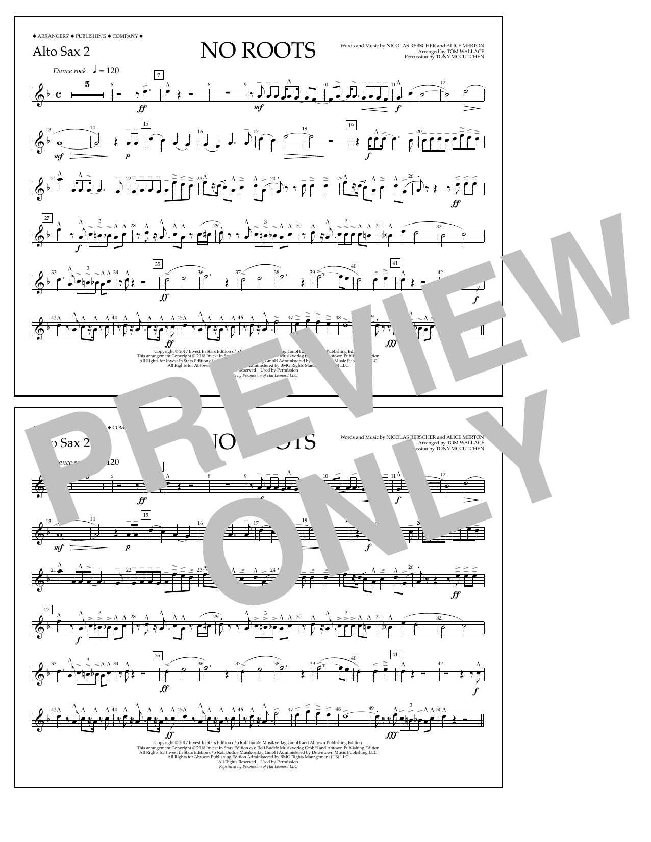 Product picture to: No Roots - Alto Sax 2