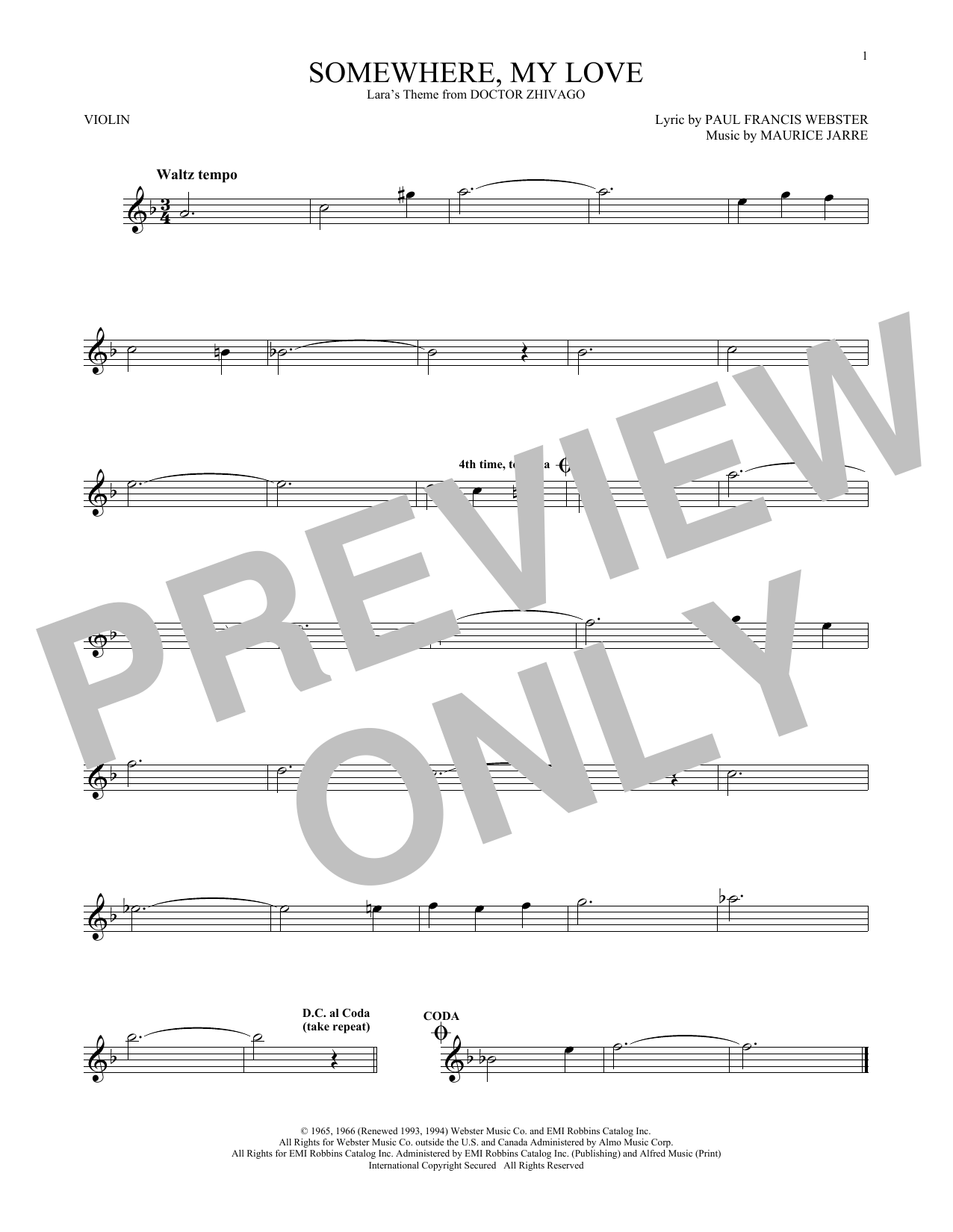 Product gallery: Page 1 of 1 Somewhere, My Love, Maurice Jarre