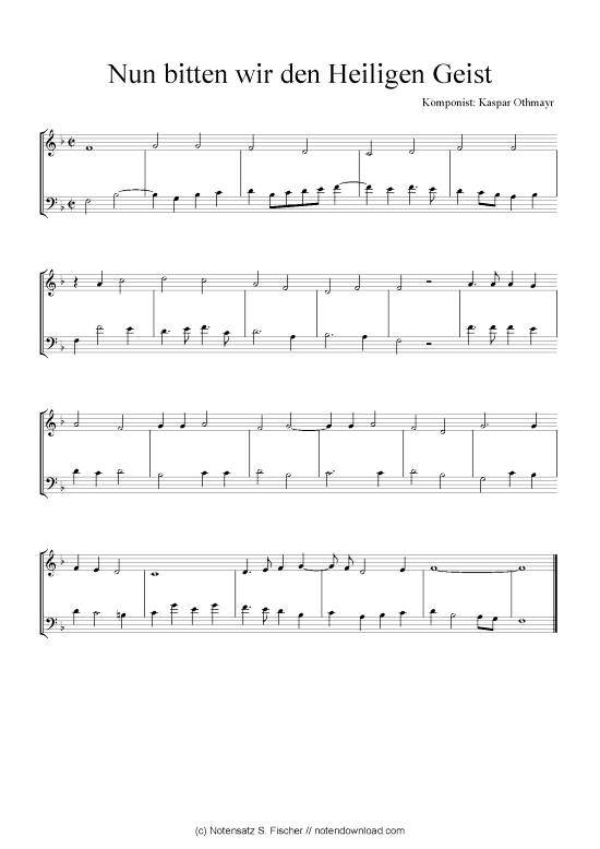 Product picture to: Nun bitten wir den Heiligen Geist Kaspar Othmayr