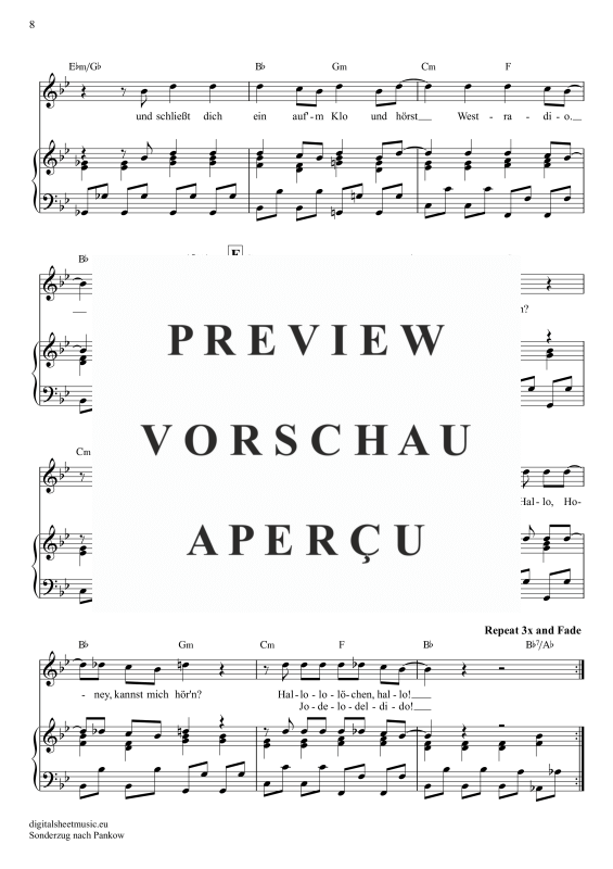 gallery: Sonderzug Nach Pankow, Lindenber, Udo, Klavier, Gesang & Akkorde