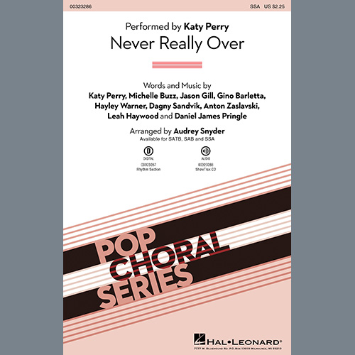 Produktbild zu: Never Really Over (arr. Audrey Snyder)