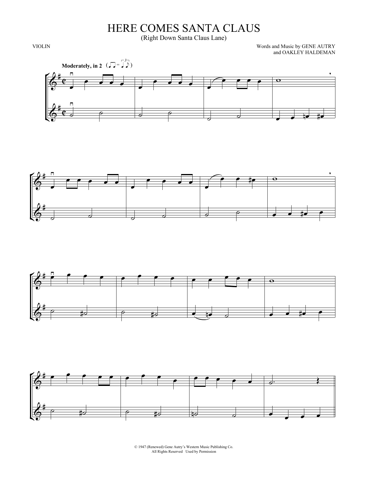 Product gallery: Page 1 of 1 Here Comes Santa Claus (Right Down Santa Claus Lane), Gene Autry