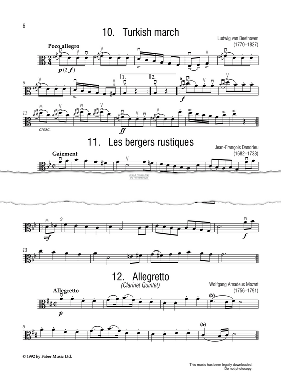 Product gallery: Page 1 of 1 Allegretto (from 'Clarinet Quintet'), Wolfgang Amadeus Mozart
