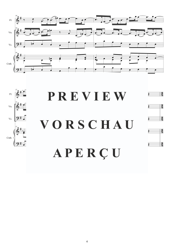 Product gallery: Page 5 of 11 Trio Sonate in G-Dur BWV 1038, , Flute, Violin, Violoncello and Harpsichord/Piano and Harpsichord