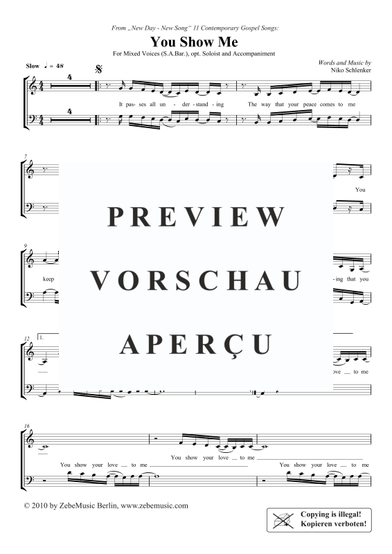 gallery: You Show Me, , Gemischter Chor SAB, Solo und Klavier