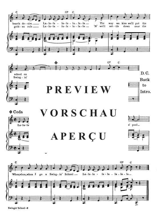 Produktgalerie: Seite 5 von 8 Swingin' School , Popular Standard, Klavier und Gesang