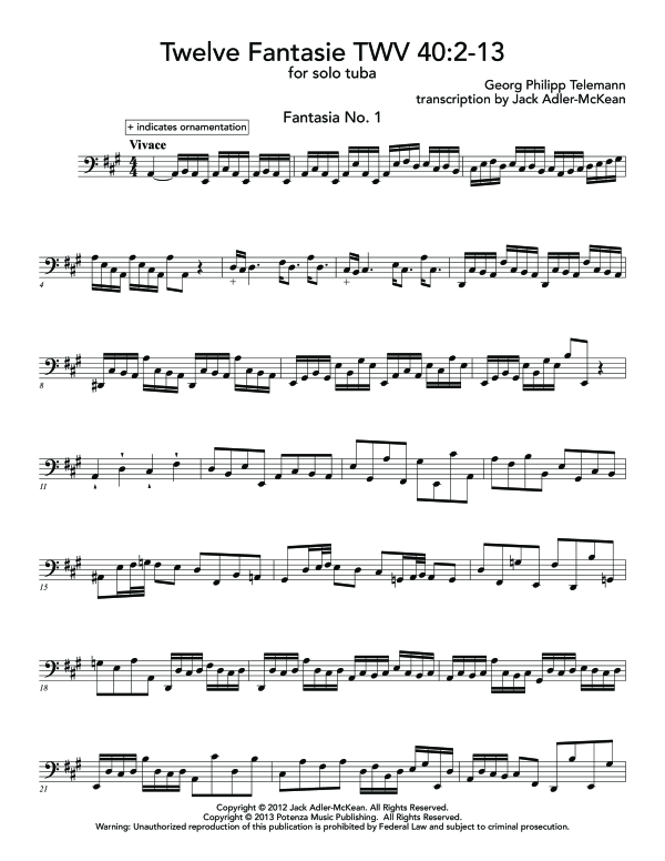 Produktgalerie: Seite 1 von 11 Twelve Fantasies, , (Tuba Solo)