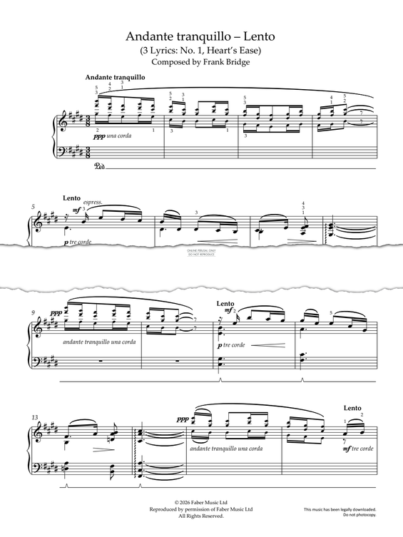 Produktbild zu: Andante tranquillo - Lento (3 Lyrics: No. 1, Heart's Ease)