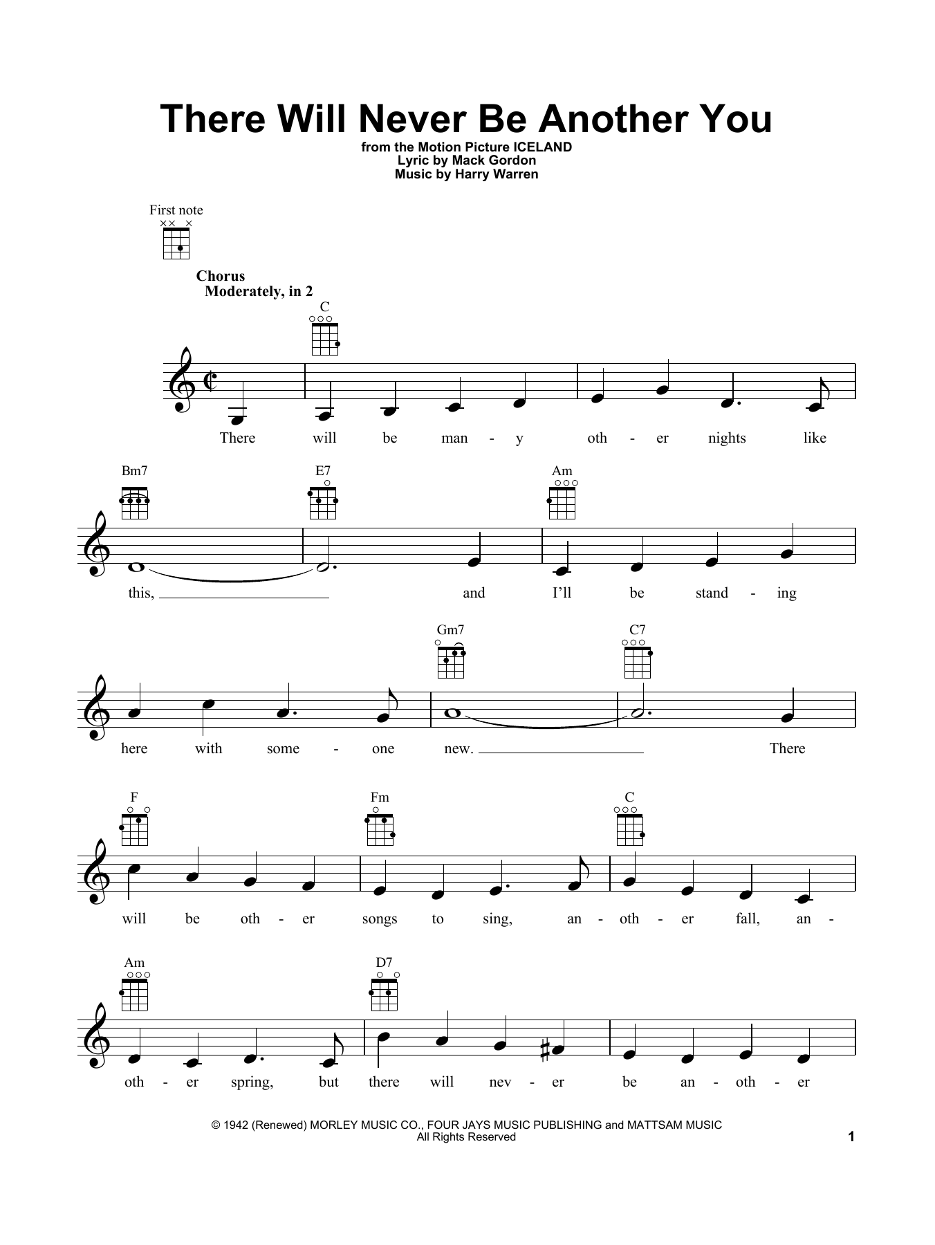 Product gallery: Page 1 of 1 There Will Never Be Another You, Mack Gordon