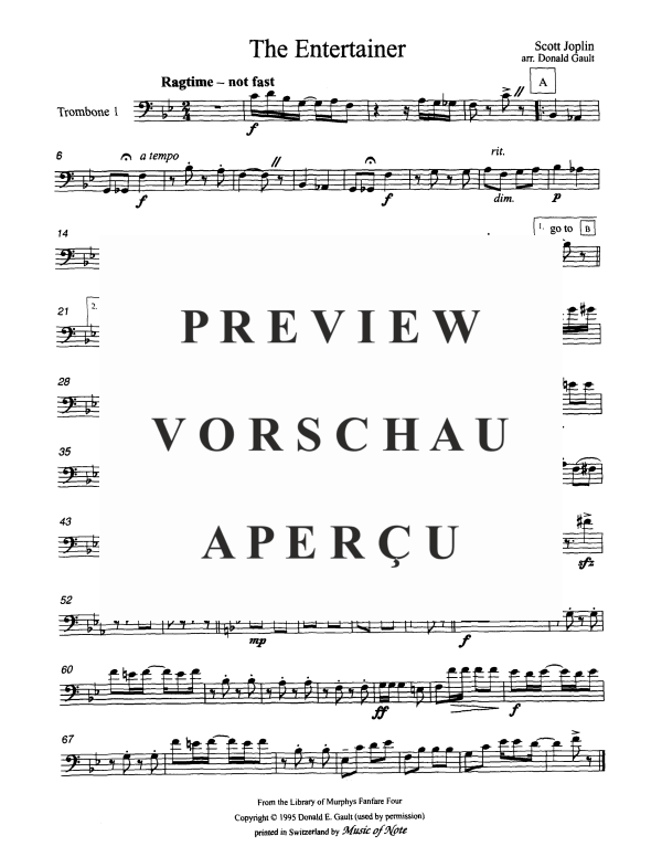 Produktgalerie: Seite 9 von 10 The Entertainer, , Blechbläser Quartett