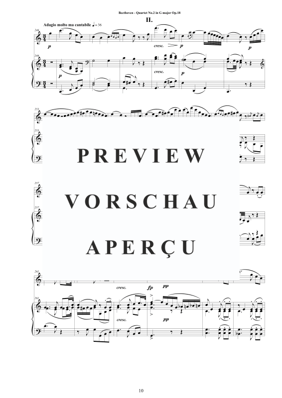 Produktgalerie: Seite 11 von 11 Quartet No.2 in G major Op.18 for Flute and Piano - Score and Part, , Querflöte und Klavier
