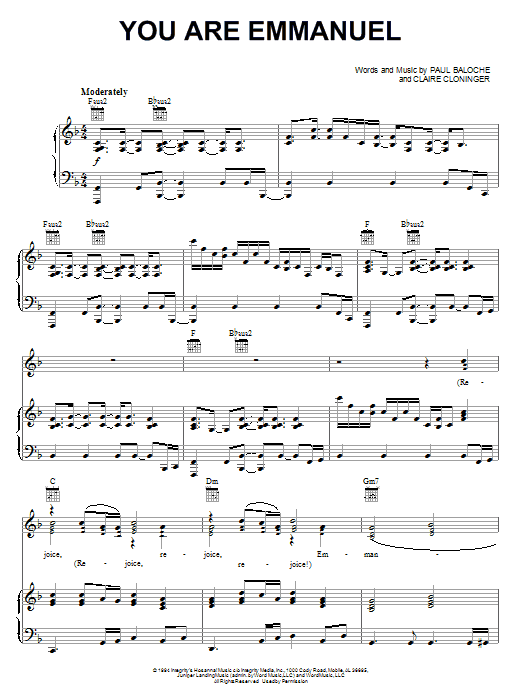 Product gallery: Page 1 of 1 You Are Emmanuel, Paul Baloche