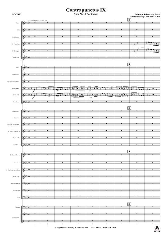 Produktbild zu: Contrapunctus 9 aus Kunst der Fuge J.S. Bach (nur Partitur !)