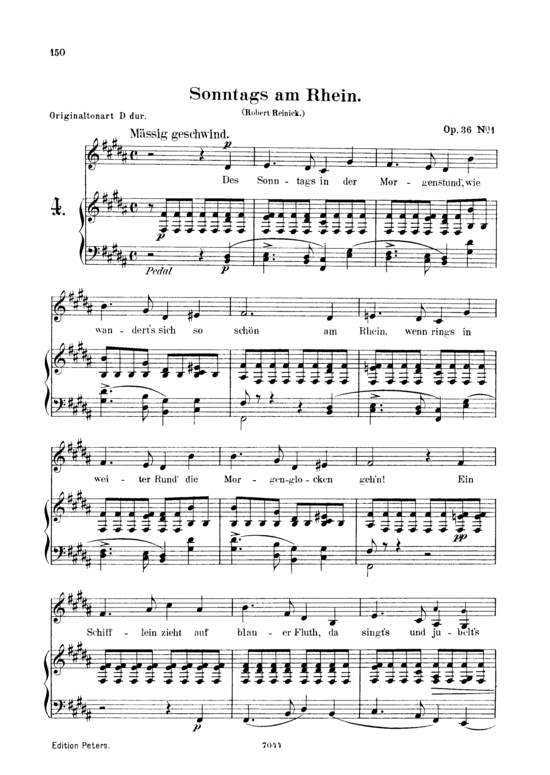 gallery: Sonntags am Rhein, Op.36 No.1 , , (Gesang tief + Klavier)