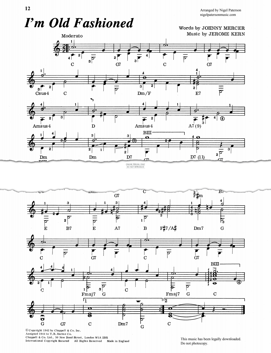 gallery: I'm Old Fashioned, Jerome Kern
