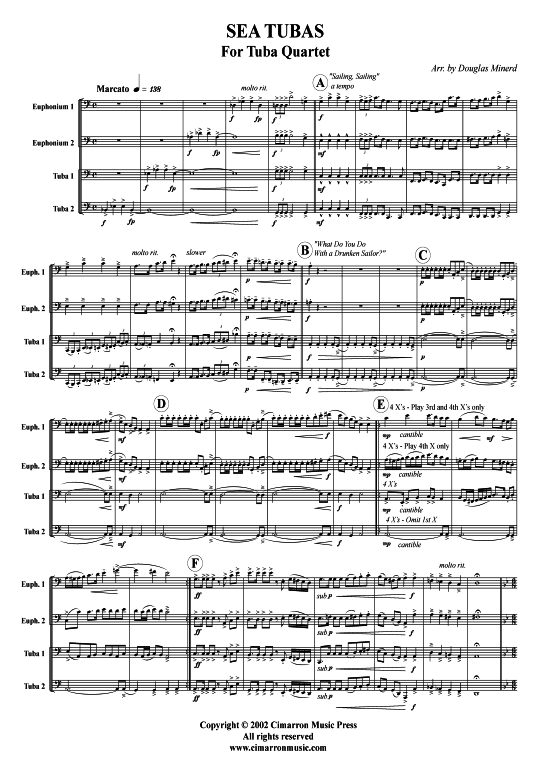 Product picture to: Sea Tubas (Nautical Medley) Verschiedene Verfasser