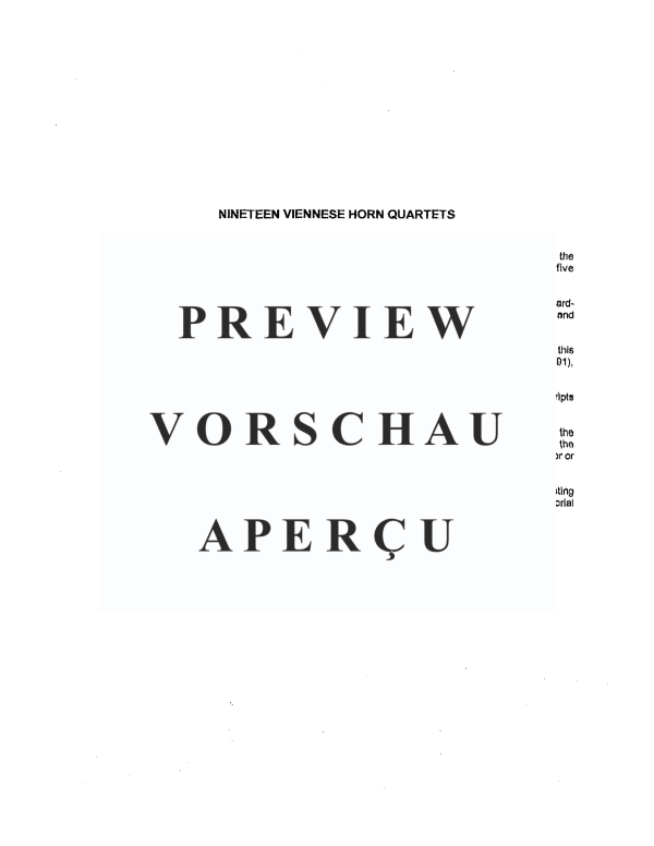 Produktgalerie: Seite 3 von 11 19 Viennese Horn Quartets, Vol. IV, , Horn Quartett