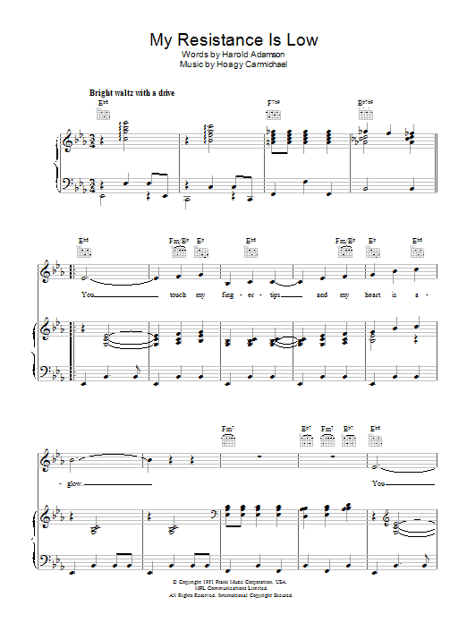 Product gallery: Page 1 of 1 My Resistance Is Low, Hoagy Carmichael