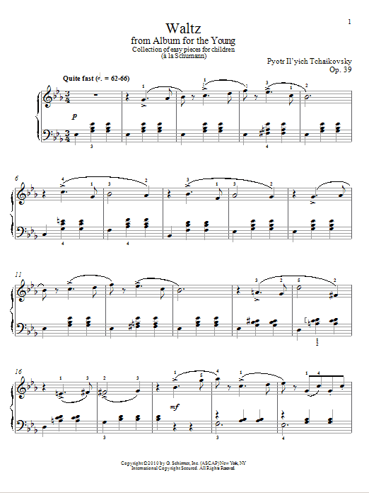 Product gallery: Page 1 of 1 Waltz, Pyotr Il'yich Tchaikovsky