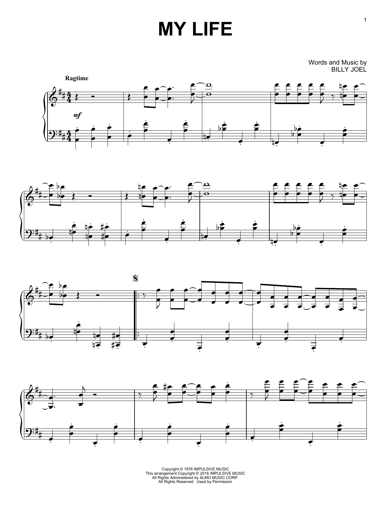 Produktbild zu: My Life [Jazz version]