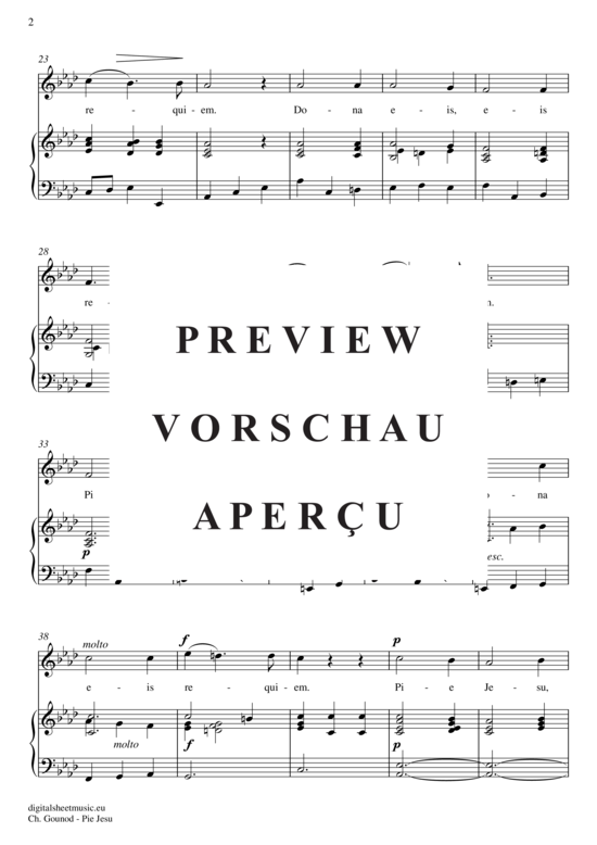 gallery: Pie Jesu , , (mittel C´ - Es´)
