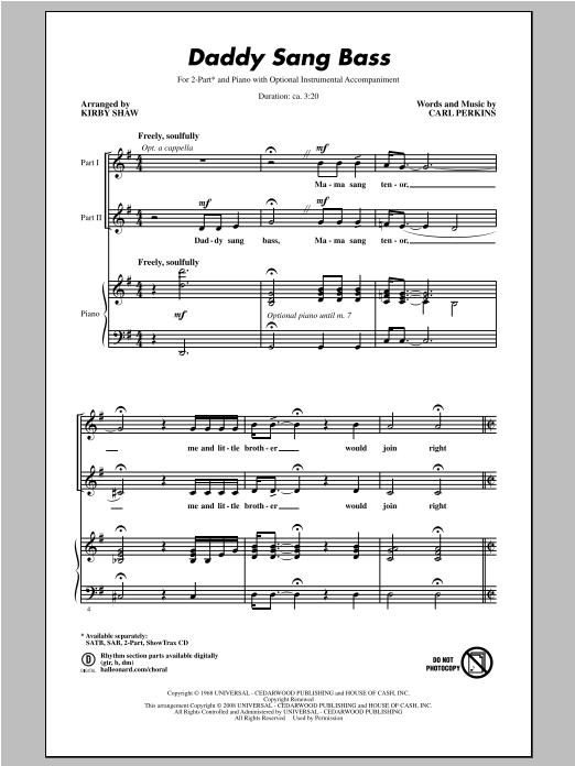 Produktbild zu: Daddy Sang Bass