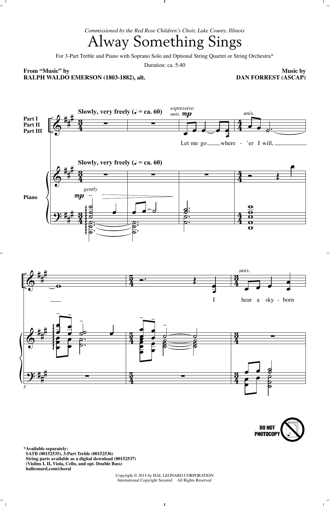 Produktbild zu: Alway Something Sings