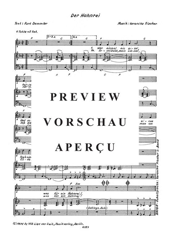 Product gallery: Page 4 of 4 Der Hahnrei , Fischer, Veronika, Piano and Voice