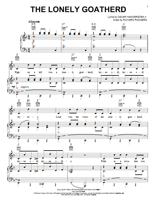 Produktbild zu: The Lonely Goatherd (from The Sound of Music)