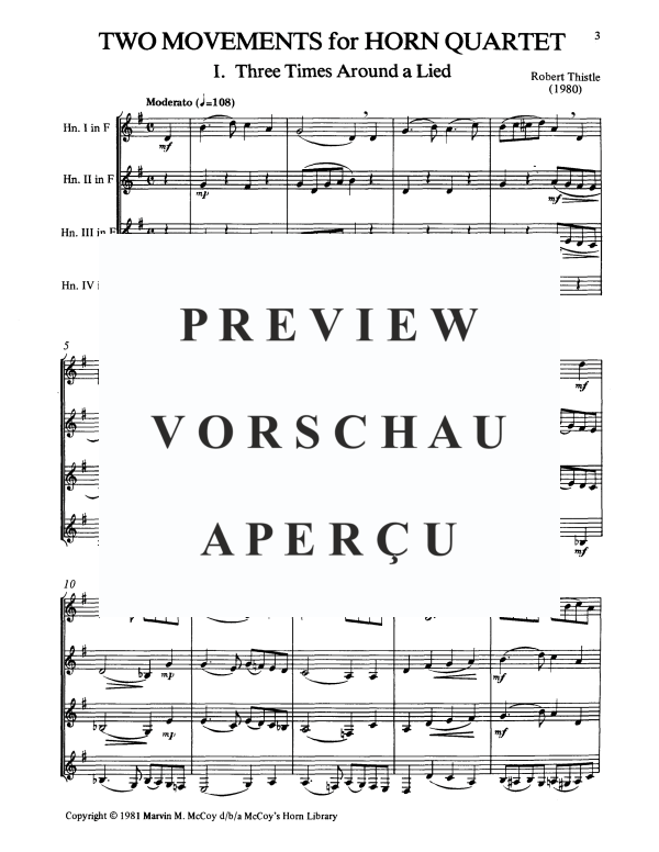Produktgalerie: Seite 4 von 11 Two Movements, , Horn Quartett