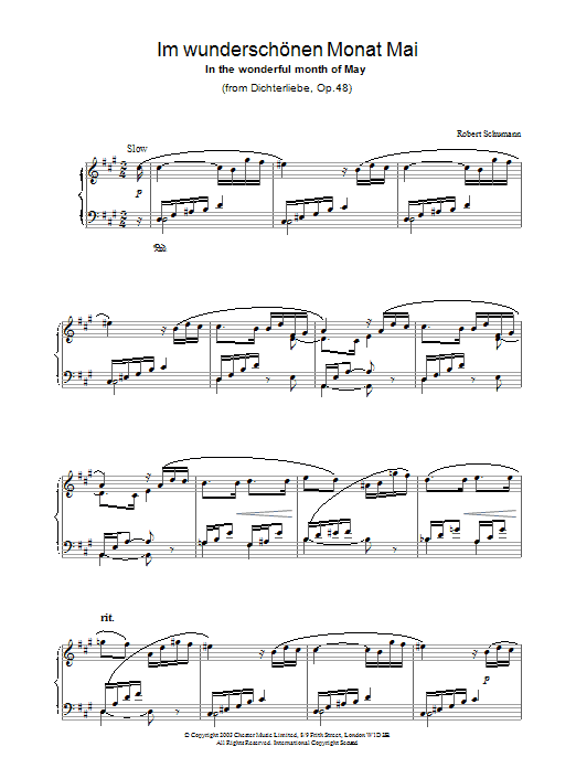 Product gallery: Page 1 of 1 Im wunderschÖnen Monat Mai, Robert Schumann